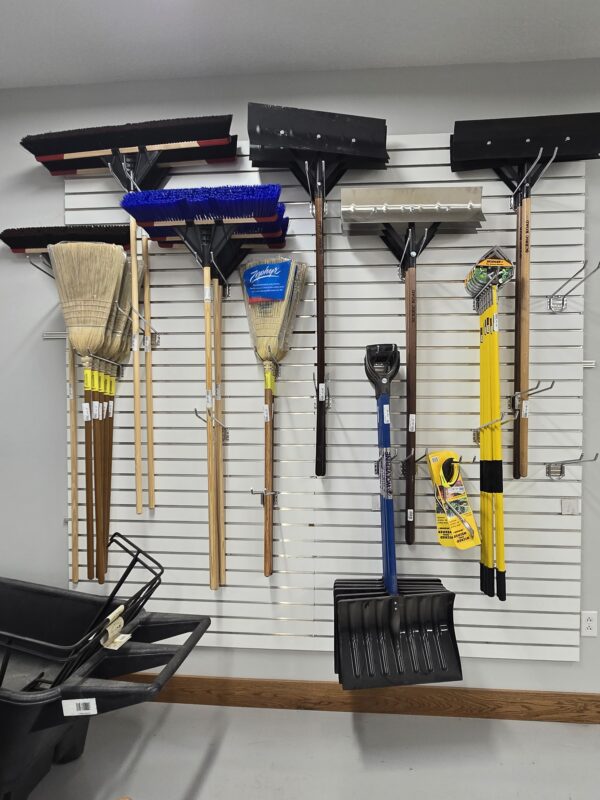 Brooms, Shovels, Pitch Forks, & Scrapers